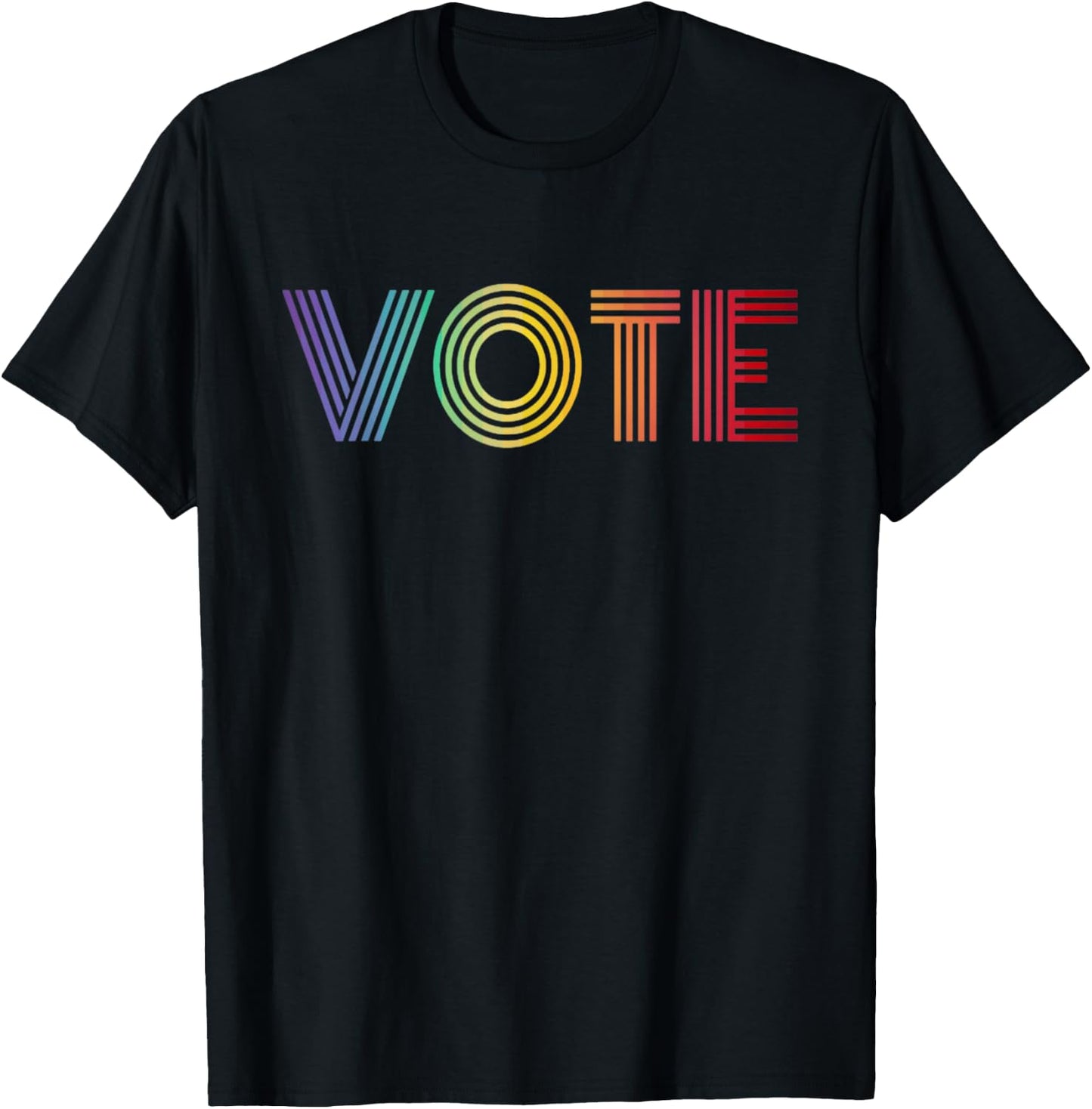 Rainbow Vote Shirt For LGTBQ Rights Retro T-Shirt - T-Shirt | Black