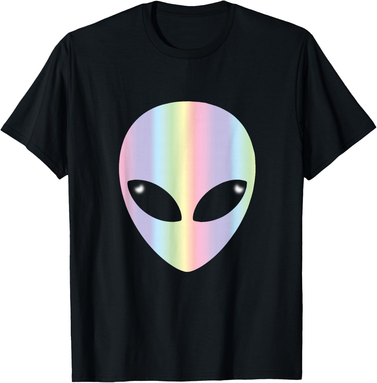 Alien Head T Shirt-Colorful Alien T-Shirt - T-Shirt | Black