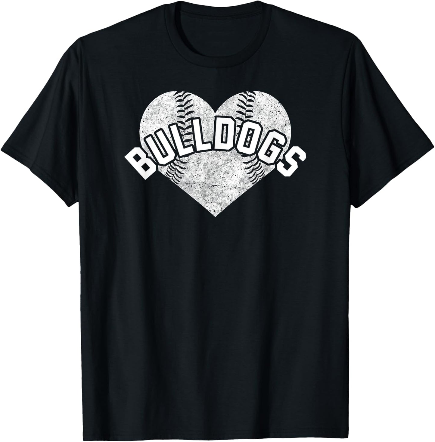 Bulldogs Baseball Softball Shirt High School Team Mascot Mom T-Shirt - T-Shirt | Black