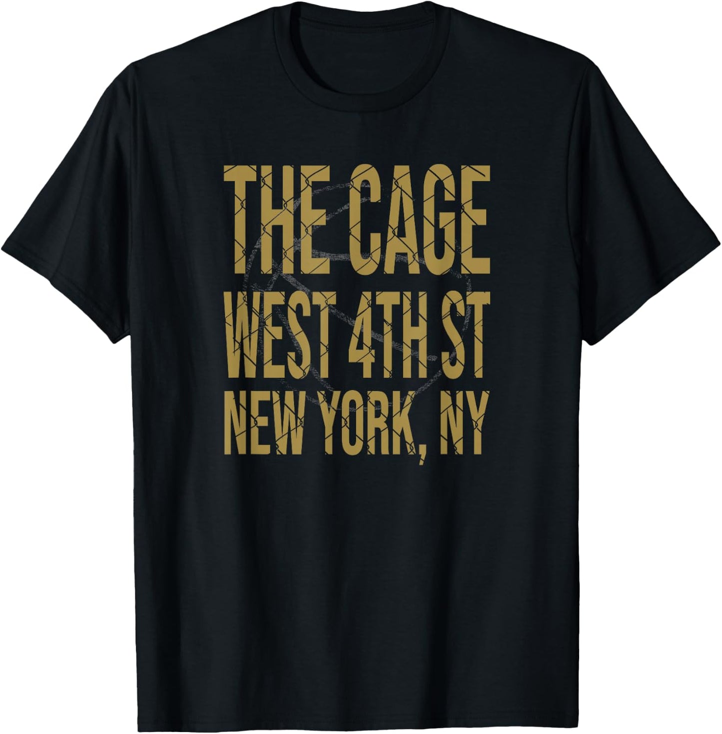 Basketball THE CAGE West 4th Courts New York City T Shirt T-Shirt - T-Shirt | Black