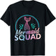 Mermaid Squad Birthday Party Girls T-Shirt - T-Shirt | Black