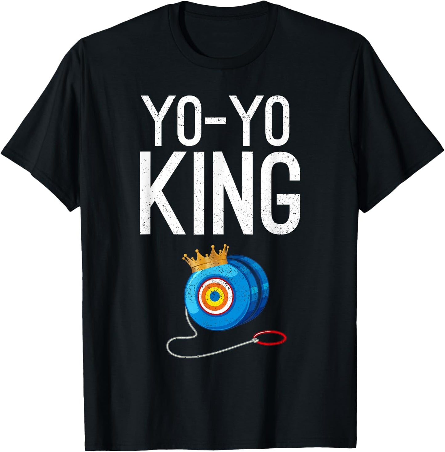 Yo-Yo King Crown Funny YoYo Enthusiast Gift T-Shirt - T-Shirt | Black