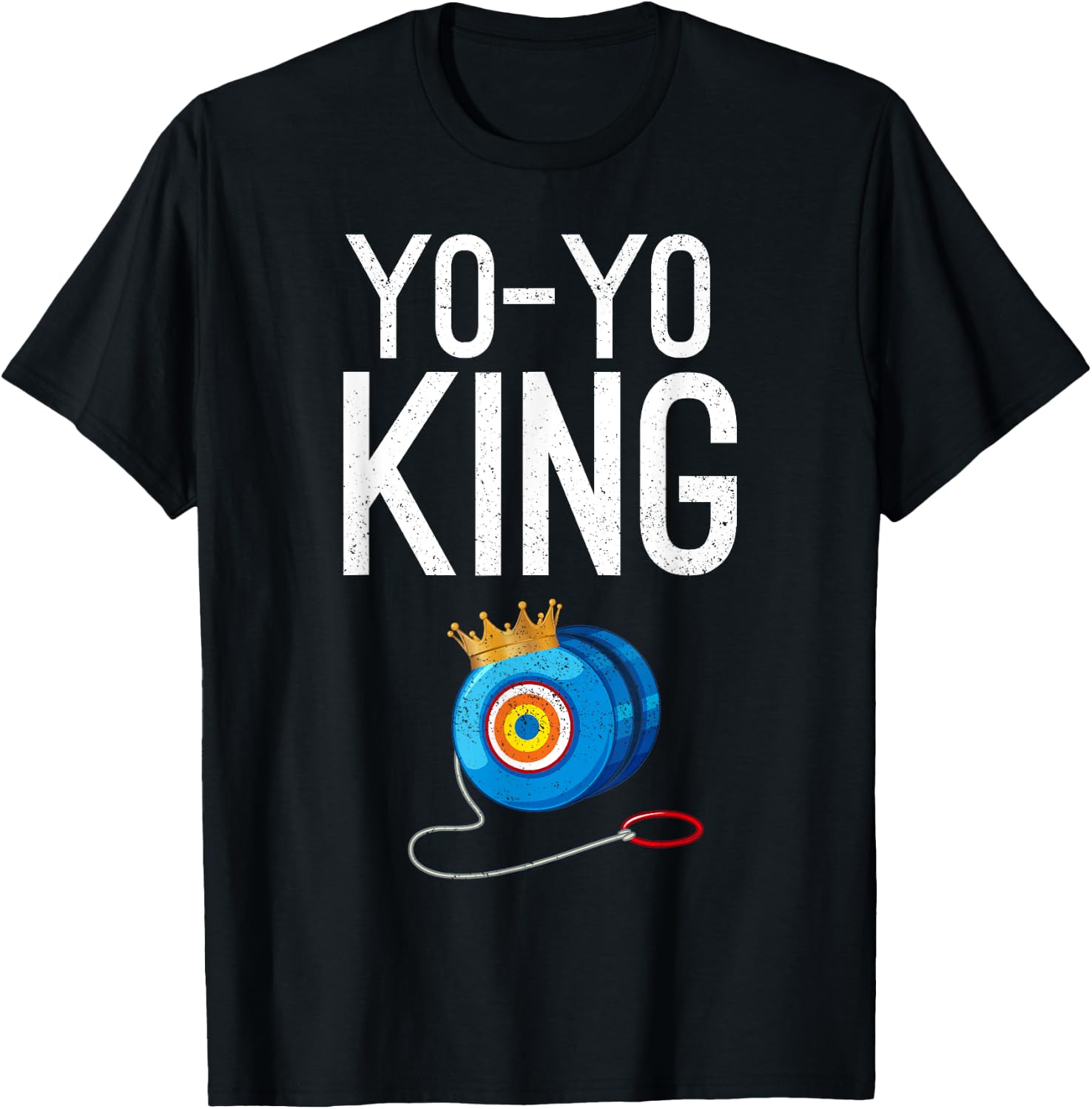 Yo-Yo King Crown Funny YoYo Enthusiast Gift T-Shirt - T-Shirt | Black