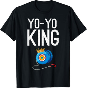 Yo-Yo King Crown Funny YoYo Enthusiast Gift T-Shirt - T-Shirt | Black