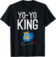 Yo-Yo King Crown Funny YoYo Enthusiast Gift T-Shirt - T-Shirt | Black