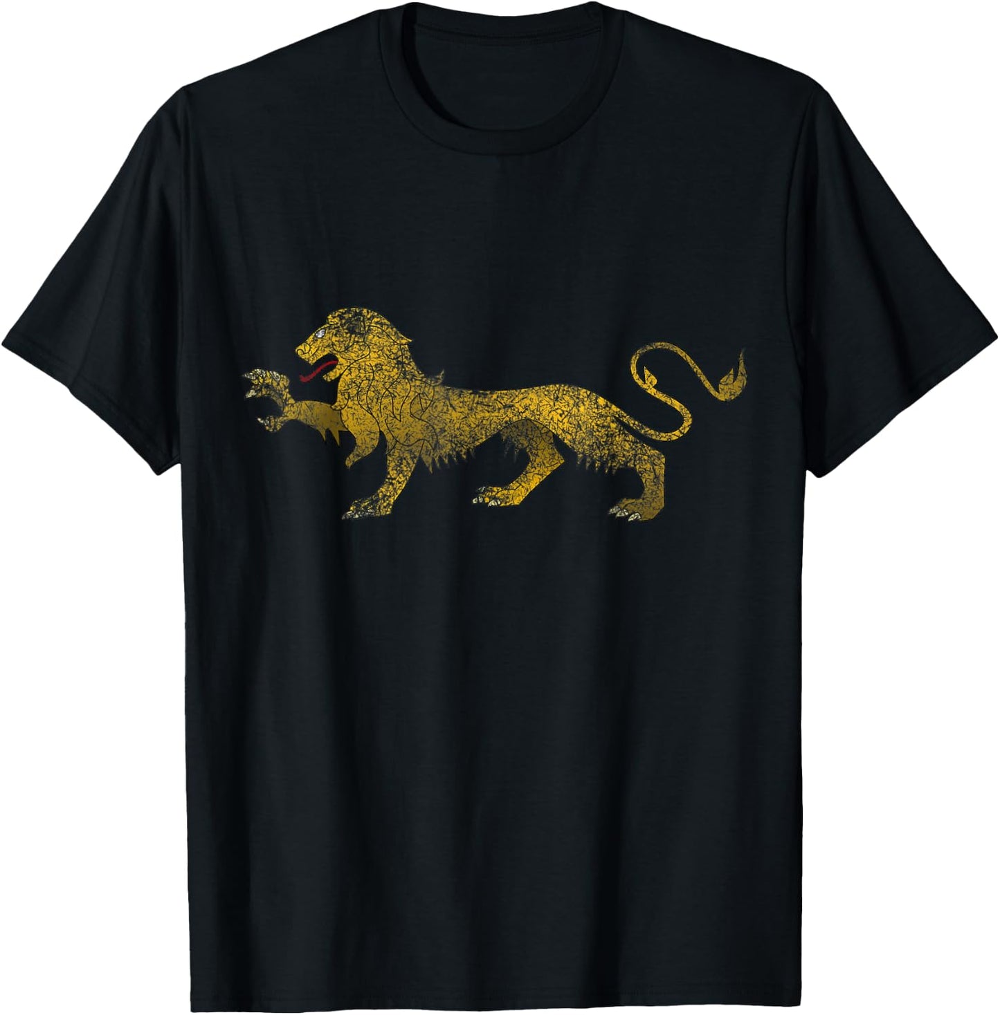 Medieval heraldry lion royal symbol T-Shirt - T-Shirt | Black