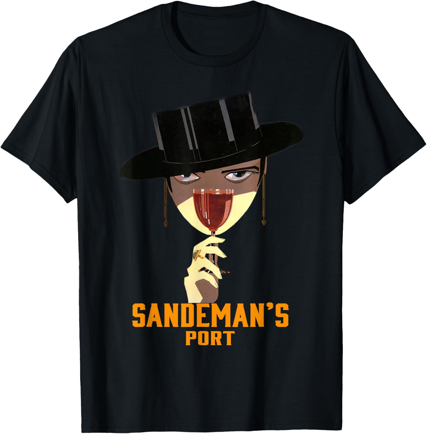 Sandeman's Port Vintage Wine Advertisement Art Deco T-Shirt - T-Shirt | Black