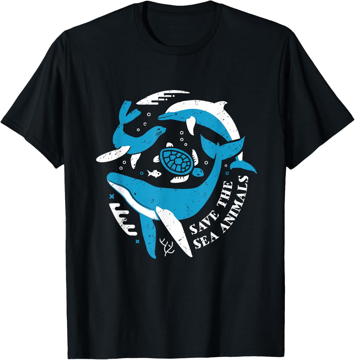 Ocean Conservation - Save The Sea Animals T-Shirt - T-Shirt | Black