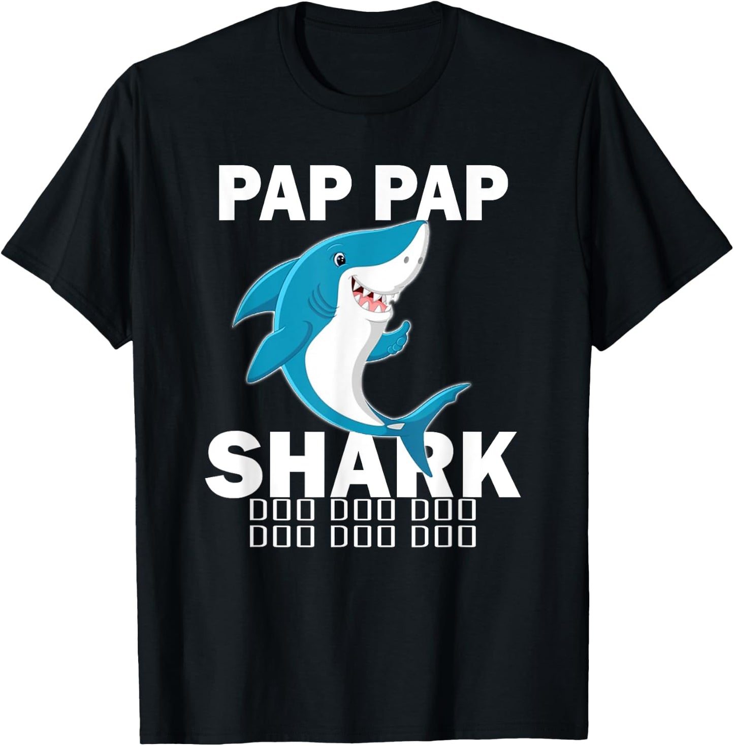 Pap Pap Shark Shirt Fathers Day Gift For Pap Pap T-Shirt - T-Shirt | Black