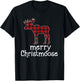 Red Plaid Merry Christmoose Christmas T Shirt Moose Lovers T-Shirt - T-Shirt | Black