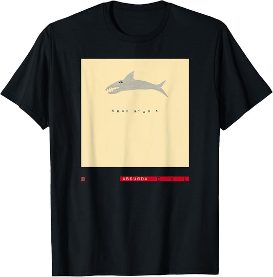 Studio: David Lynch Gray Shark T-Shirt - T-Shirt | Black