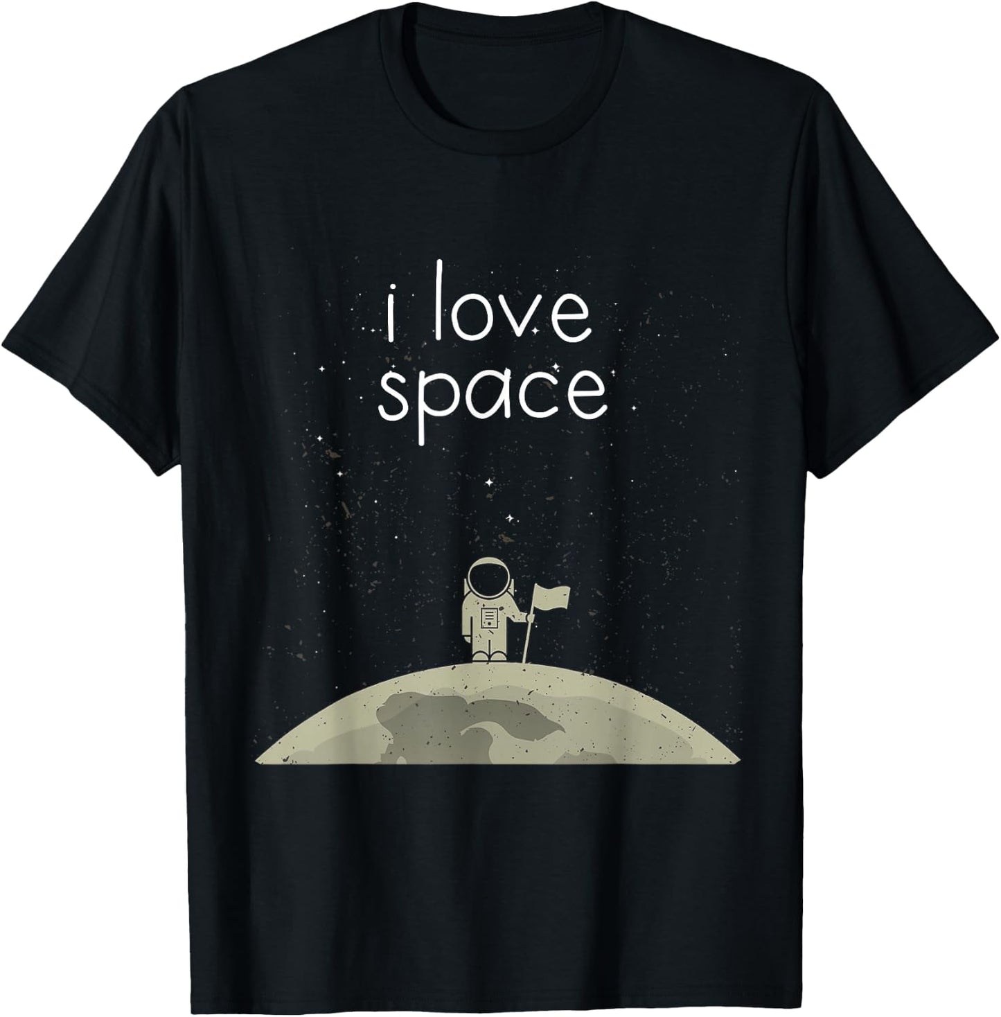 Funny Astronaut Moon Gift Space Science Nerd T-Shirt - T-Shirt | Black