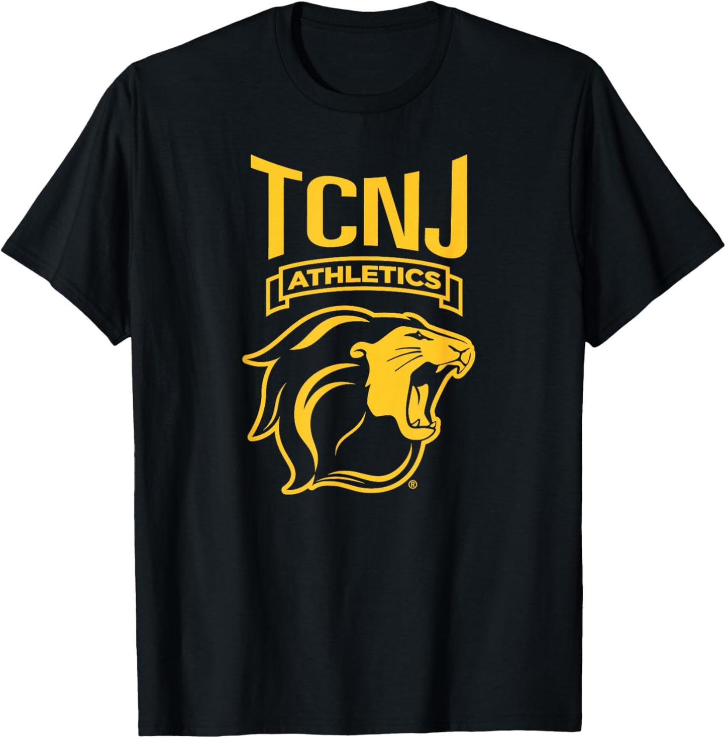 The College of New Jersey TCNJ Lions Athletics Logo T-Shirt - T-Shirt | Black
