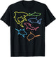 Shark Lovers Retro Fun Shark Gift Design 4 Shark Fans T-Shirt - T-Shirt | Black