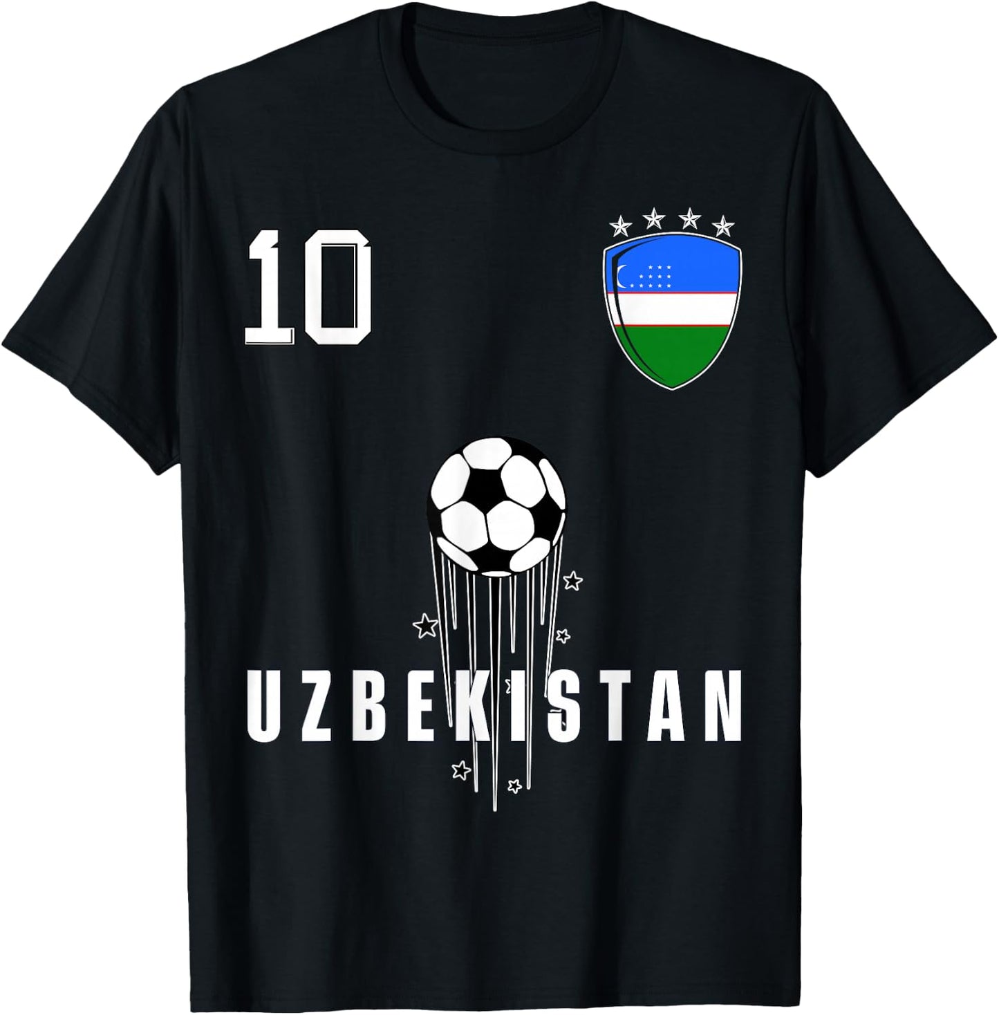 Uzbekistan Flag Uzbekistani Pride Lovers T-Shirt - T-Shirt | Black