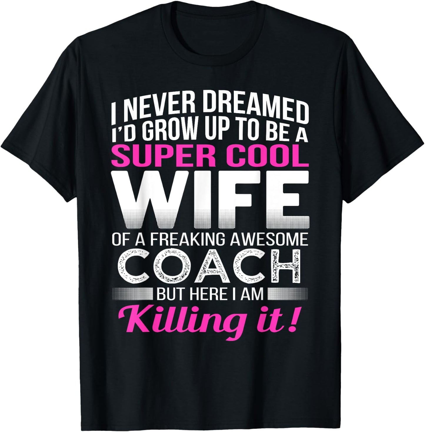 Coach's Wife Shirt Funny Gift Wife of Coach T-Shirt - T-Shirt | Black