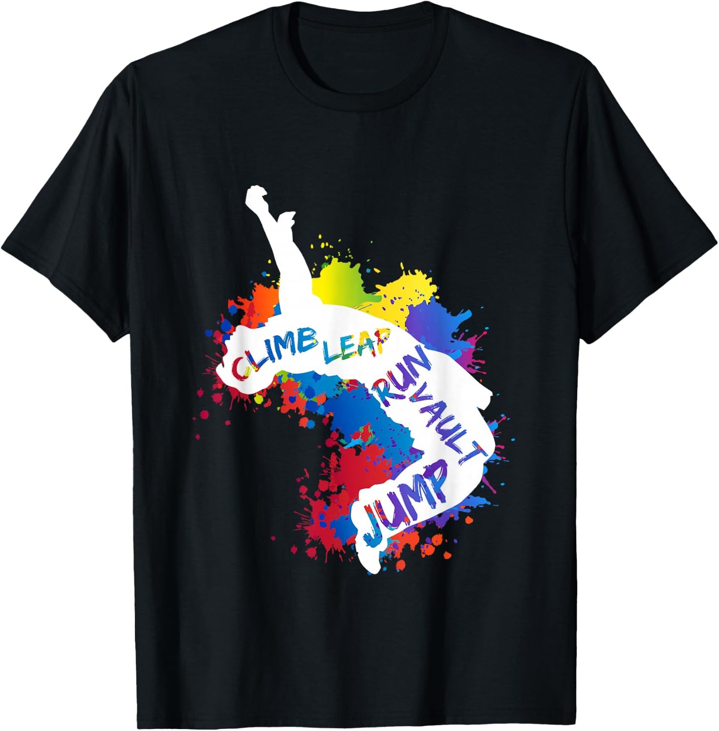 Parkour City Ninja Free Running Jump Leap Vault Athlete Gift T-Shirt - T-Shirt | Black