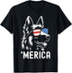 German Shepherd 4th of July Merica T-Shirt - T-Shirt | Black