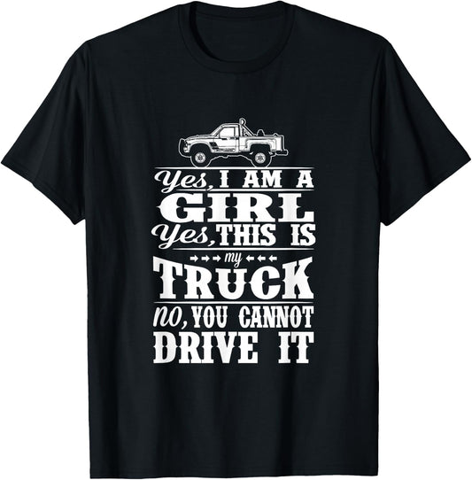 Girl and Her Truck - Truck Girl Shirts T-Shirt - T-Shirt | Black