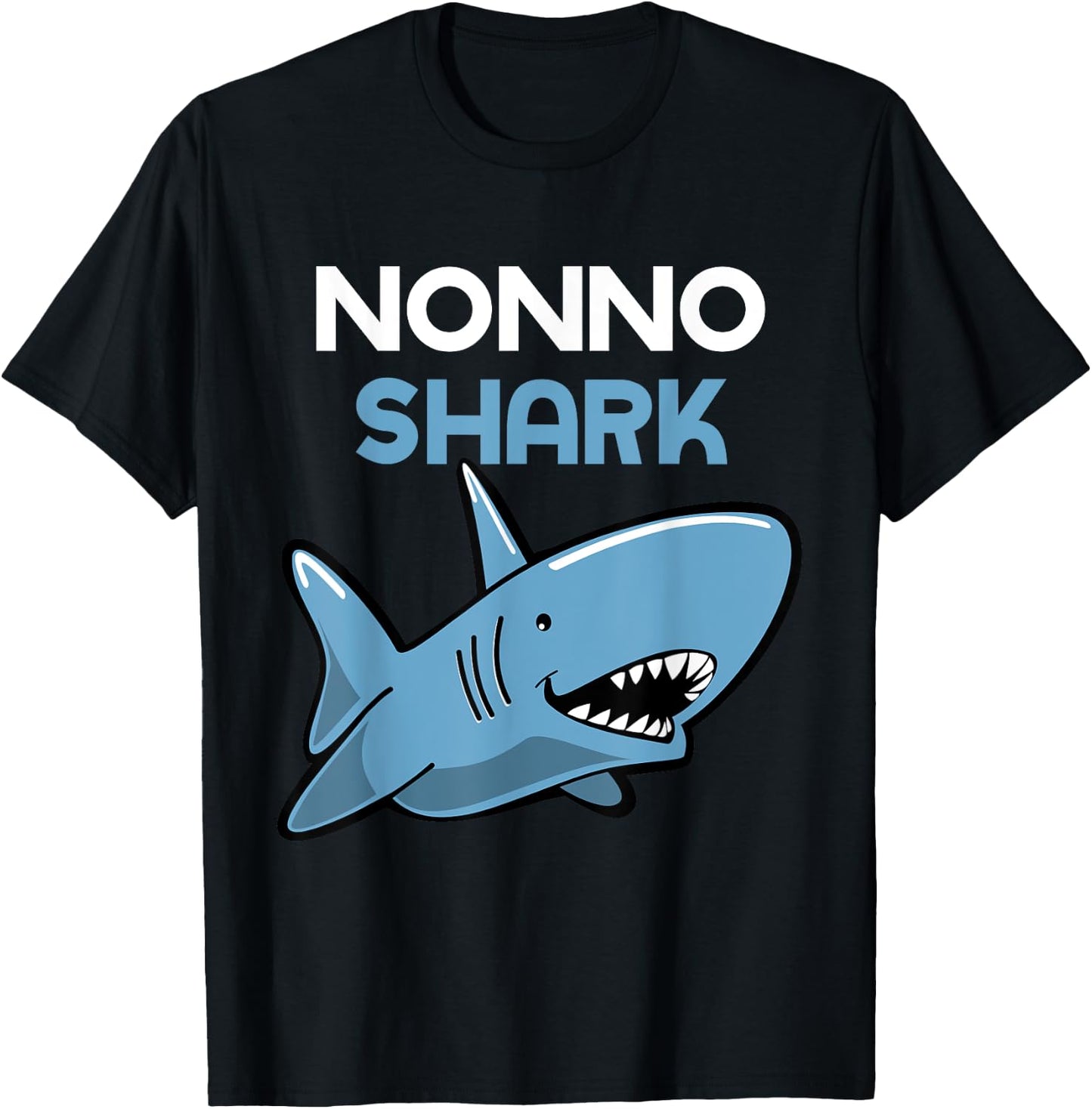 Nonno Shark Funny Family T-Shirt - T-Shirt | Black