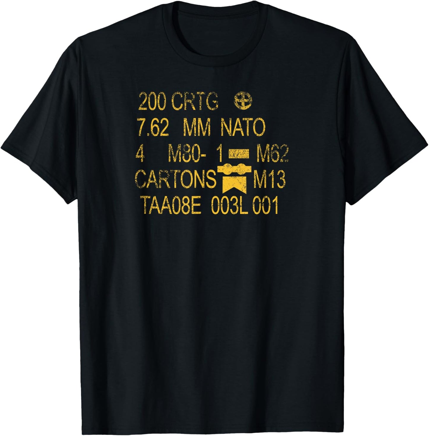 7.62MM US Military OD Green Can Ammo Graphic T-Shirt - T-Shirt | Black