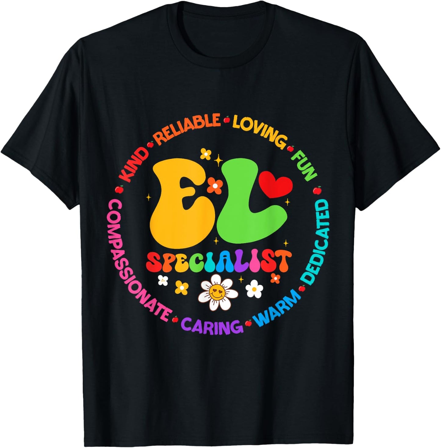 Groovy EL Specialist Appreciation Week back to school T-Shirt - T-Shirt | Black