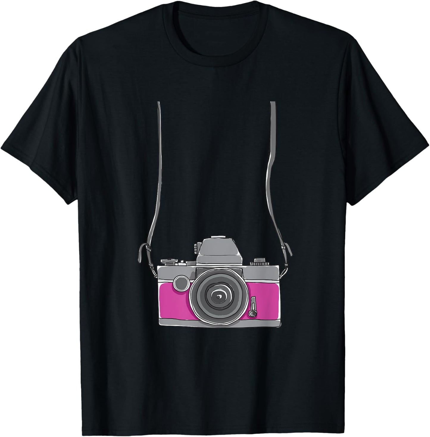 Fake Tourist Camera - Funny Holiday Vacation Photographer Small T-Shirt - T-Shirt | Black