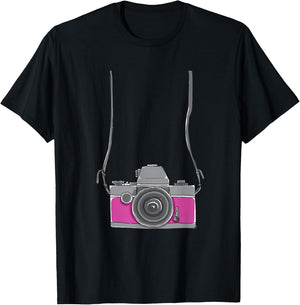 Fake Tourist Camera - Funny Holiday Vacation Photographer Small T-Shirt - T-Shirt | Black