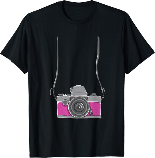 Fake Tourist Camera - Funny Holiday Vacation Photographer Small T-Shirt - T-Shirt | Black