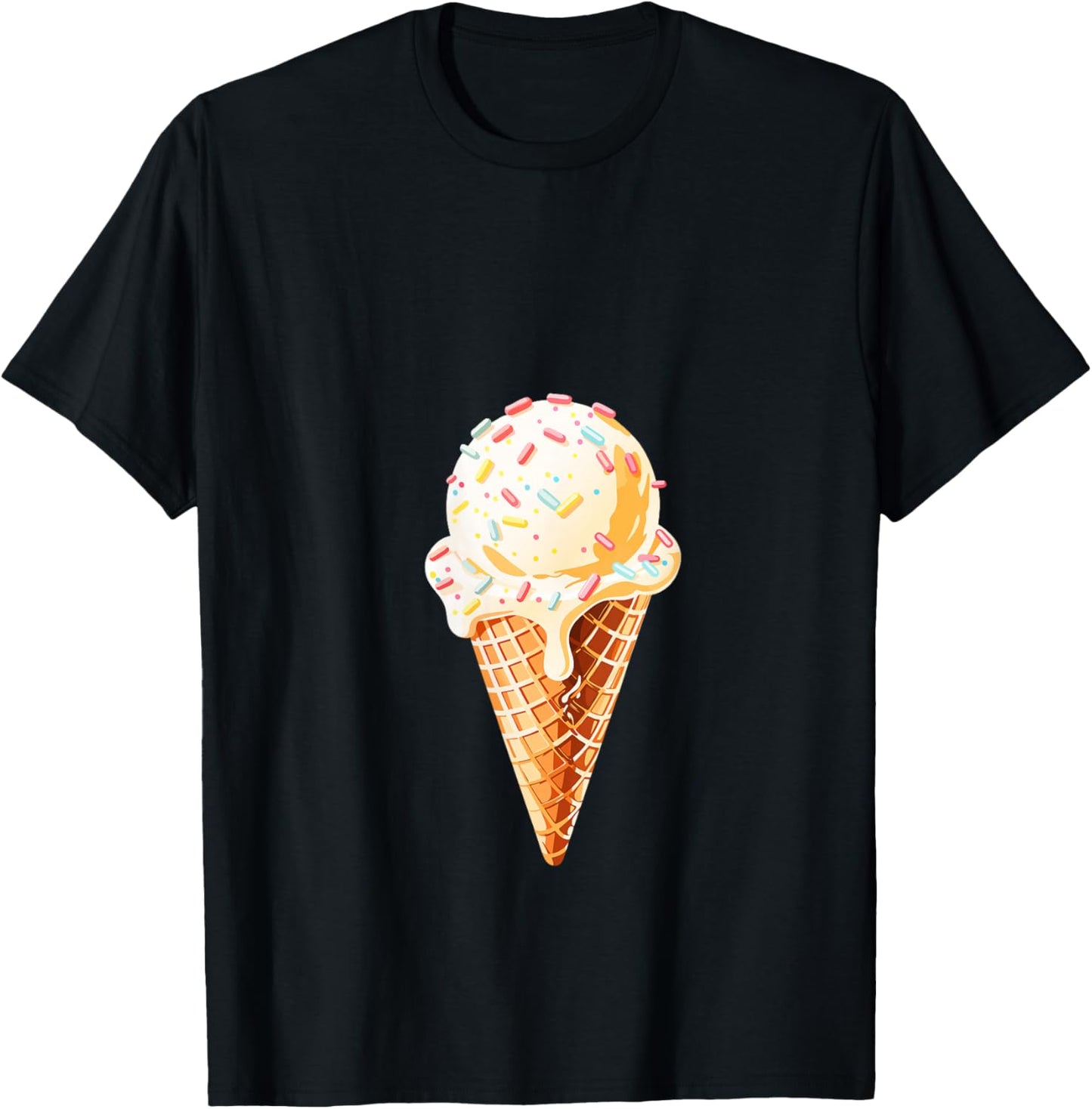 Women's Ice Cream Shirt Adult Men Women Kids Ice Cream Costume V-Neck T-Shirt - T-Shirt | Black