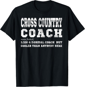 Funny Cross Country Coach Sports Coaching Definition Gift T-Shirt - T-Shirt | Black