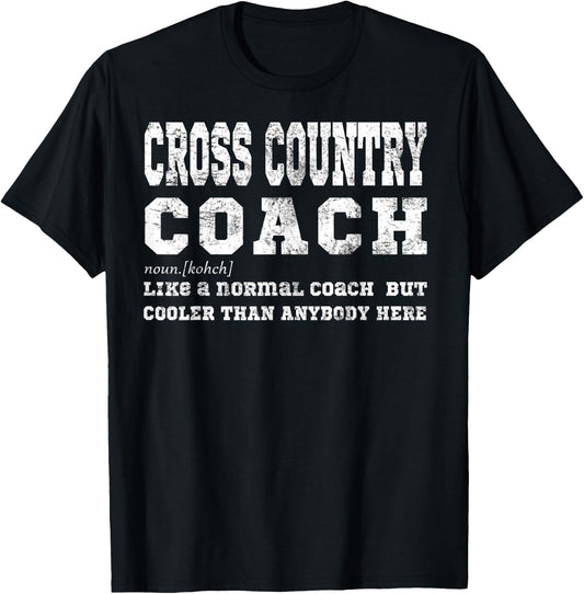 Funny Cross Country Coach Sports Coaching Definition Gift T-Shirt - T-Shirt | Black