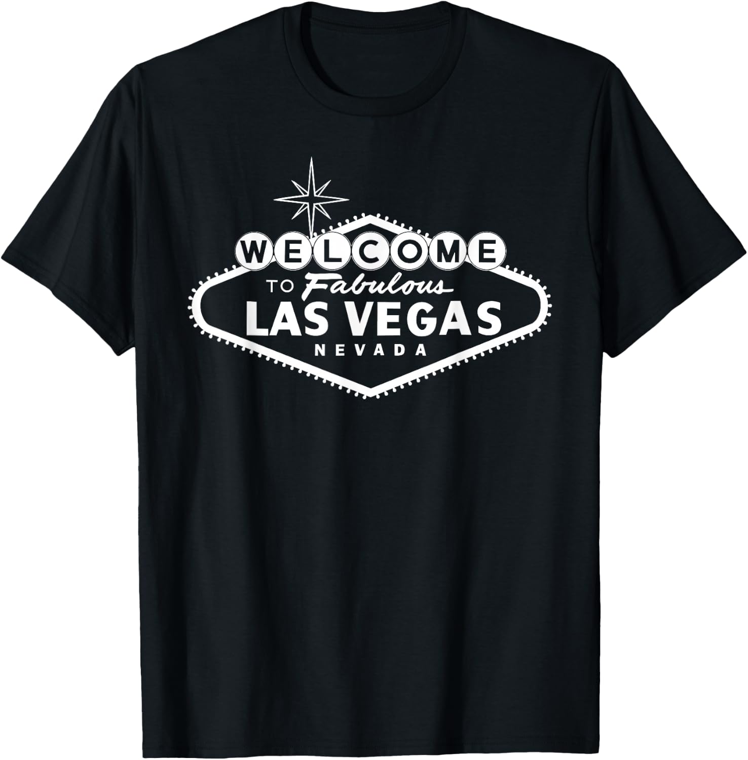 Welcome to Las Vegas Nevada Fabulous Sign Souvenir T Shirt T-Shirt - T-Shirt | Black