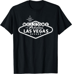 Welcome to Las Vegas Nevada Fabulous Sign Souvenir T Shirt T-Shirt - T-Shirt | Black