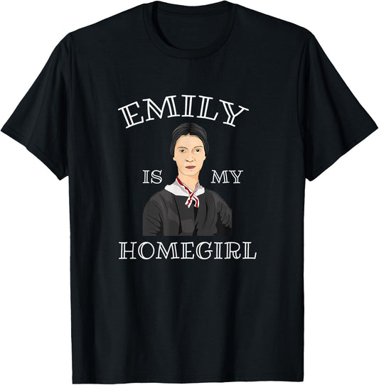 Cute Funny Emily Dickinson Poet Literature Shirt T-Shirt - T-Shirt | Black