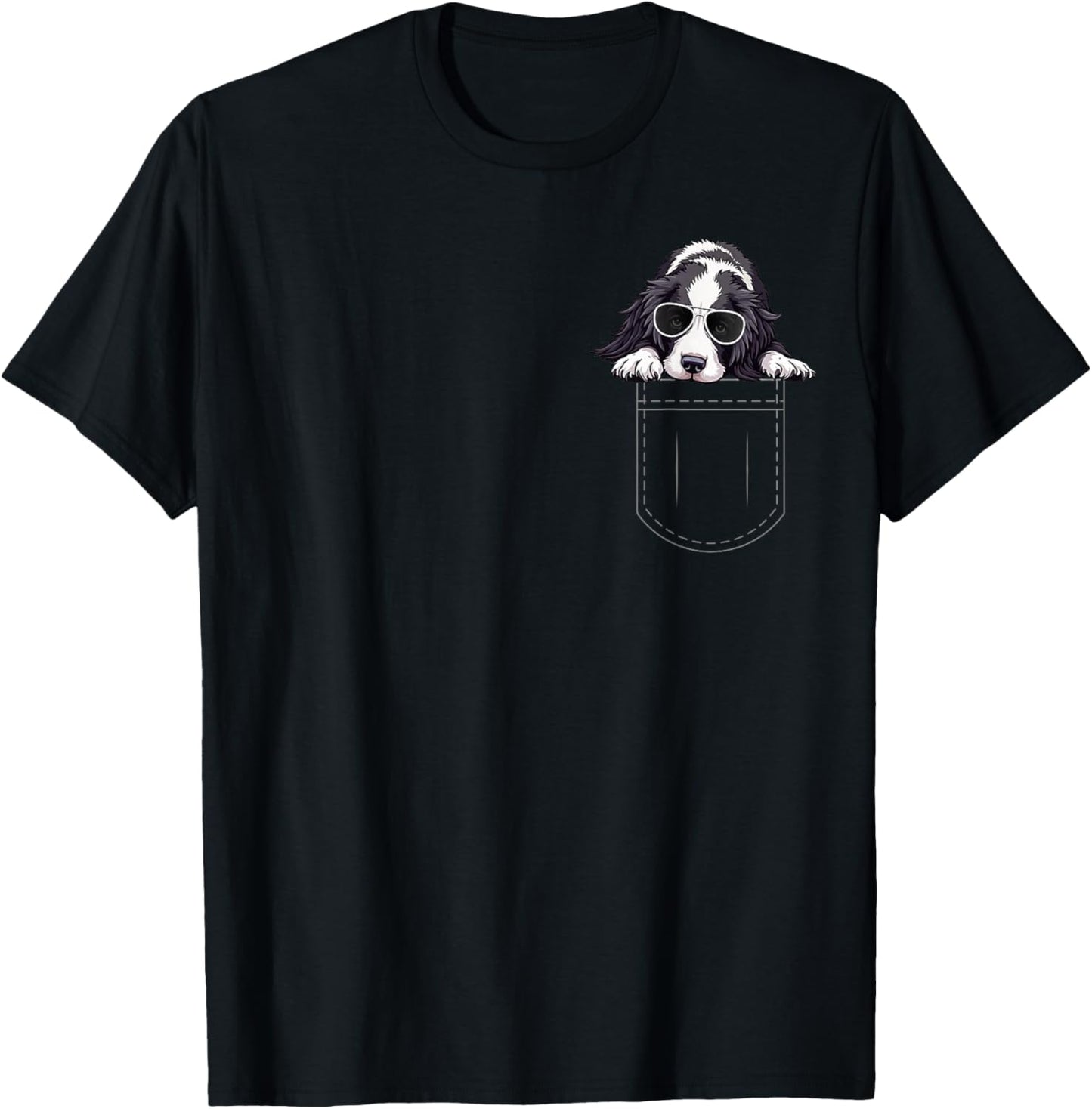 English Springer Spaniel Dog In The Pocket T-Shirt - T-Shirt | Black