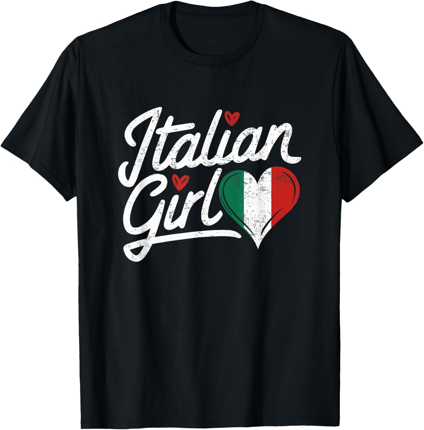 Culture italian Roots Italy Flag Cute Italian Girl italia T-Shirt - T-Shirt | Black