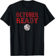 Vintage October Ready Playoff Baseball Shirt Women T-Shirt - T-Shirt | Black