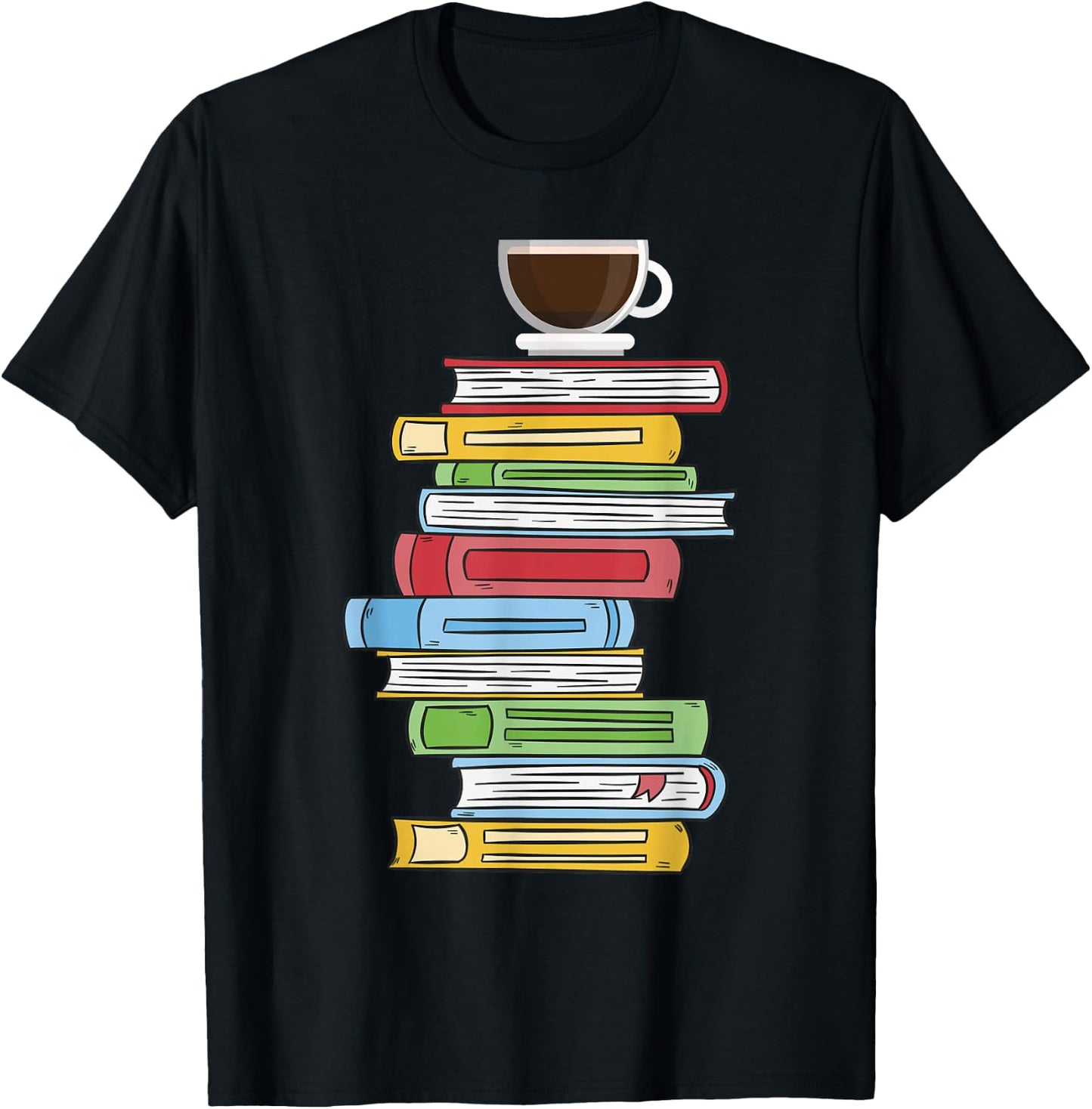 Books & Coffee - Reading Literature Education T-Shirt - T-Shirt | Black