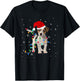Funny Jack Russell Terrier Christmas Light Dog Puppy Xmas T-Shirt - T-Shirt | Black