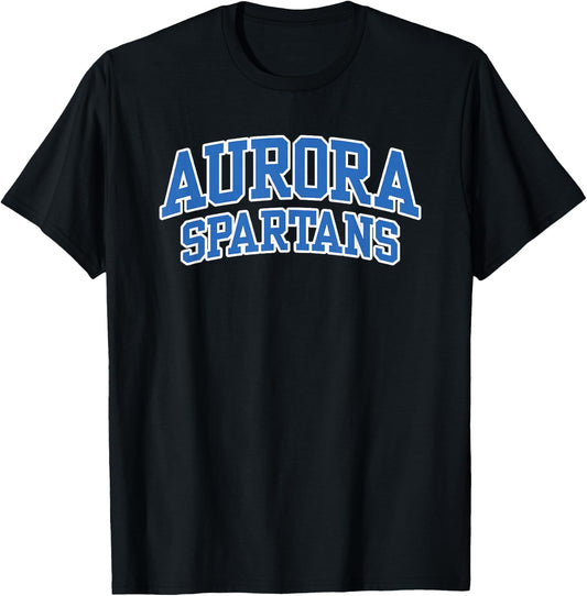 Aurora University Spartans Apparel Sports Fan T-Shirt - T-Shirt | Black