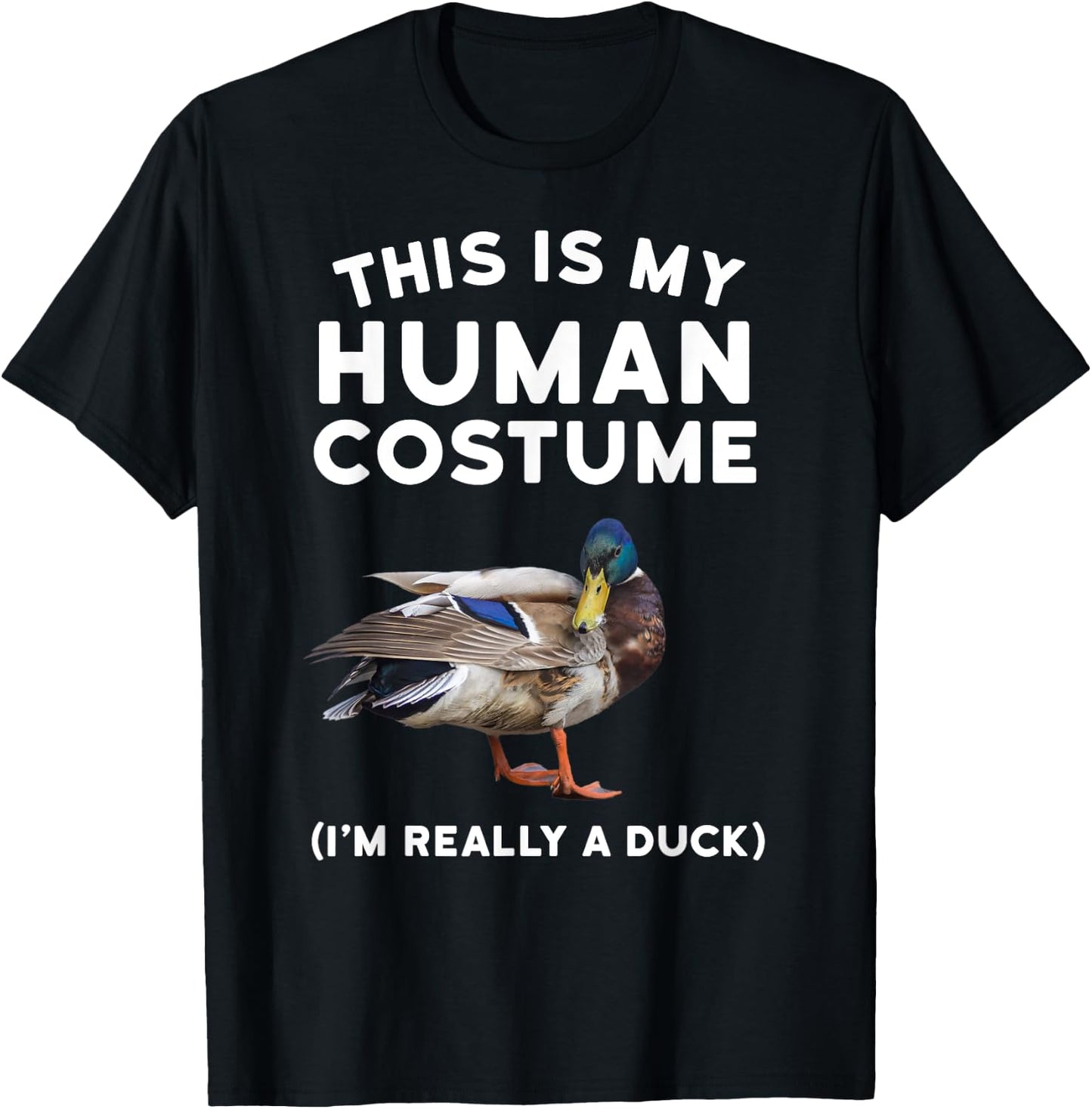 Mallard Duck Shirt - This is My Human Costume Duck T-Shirt - T-Shirt | Black
