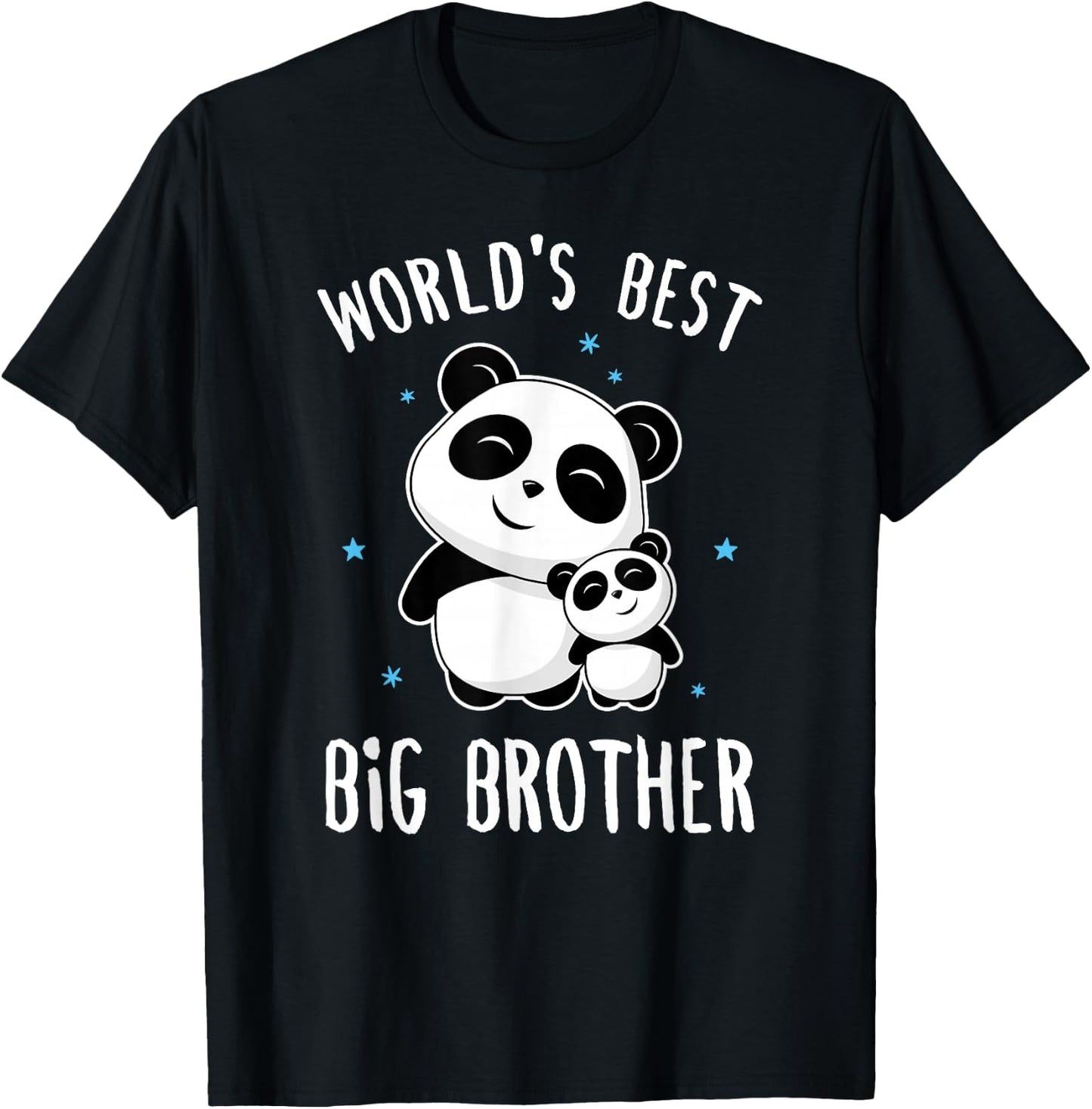 World's Best Big Brother - Cute Panda Pandas Siblings Family T-Shirt - T-Shirt | Black