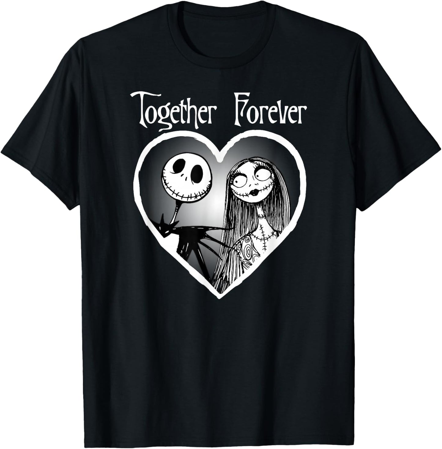 Disney Jack Skellington Together Forever Short Sleeve T-Shirt - T-Shirt | Black