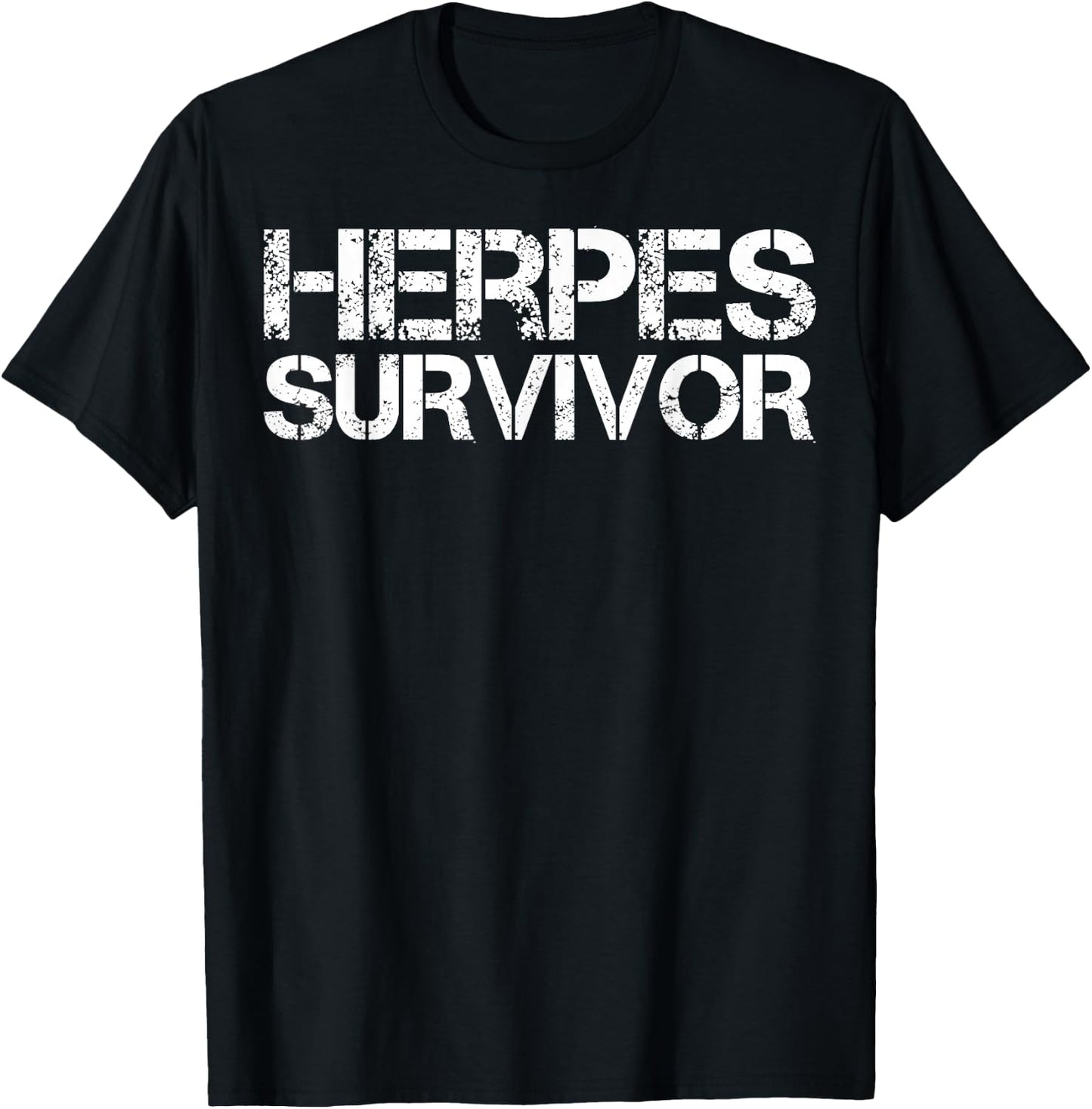Herpes Survivor T-Shirt - T-Shirt | Black