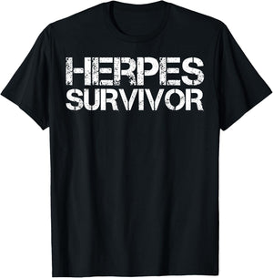 Herpes Survivor T-Shirt - T-Shirt | Black