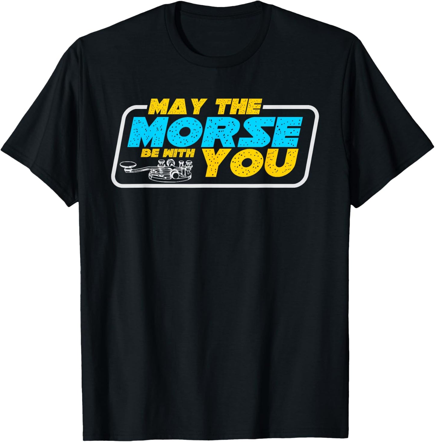Ham Shirt May the Morse be with You T-Shirt - T-Shirt | Black