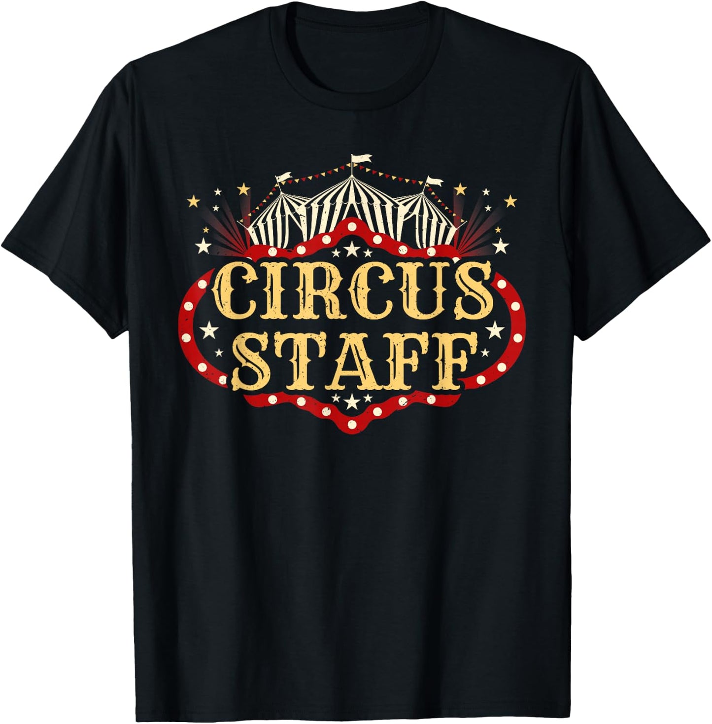 Vintage Circus Themed Birthday Party T Shirt - Event Staff T-Shirt - T-Shirt | Black