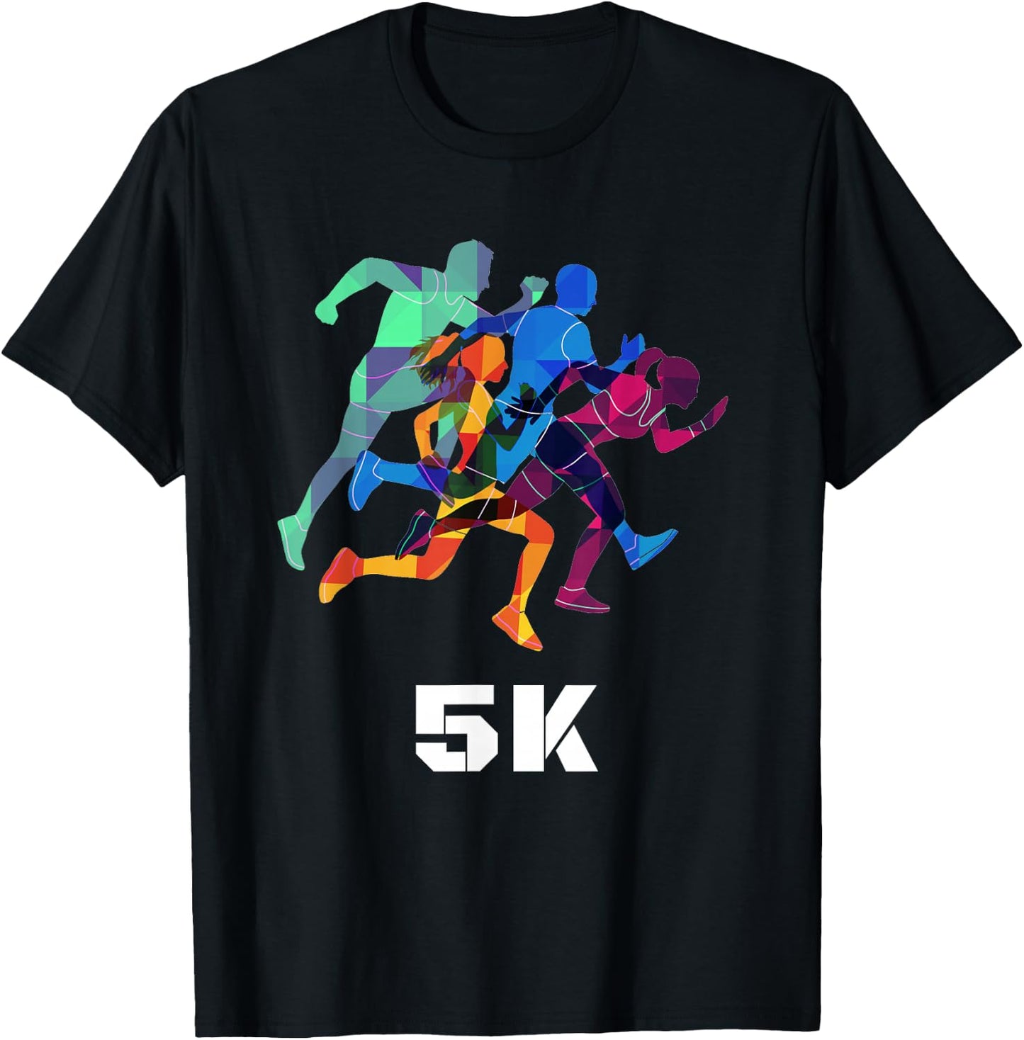 5K Run Fun Gift T Shirt for Cool Family Wear, Darks T-Shirt - T-Shirt | Black