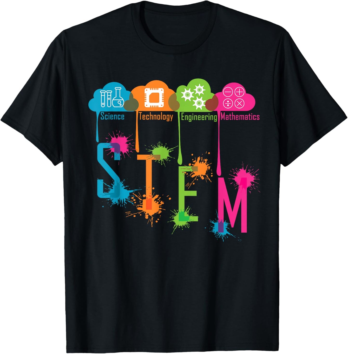 STEM : Science Technology Engineering Math School T-Shirt - T-Shirt | Black